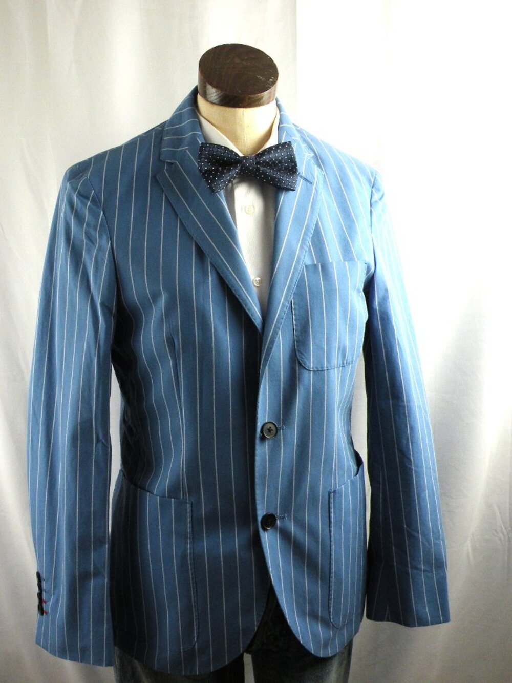 NWOT Brooks Brothers Men's Red Fleece Sport Coat Blazer blue stripe 36 Short